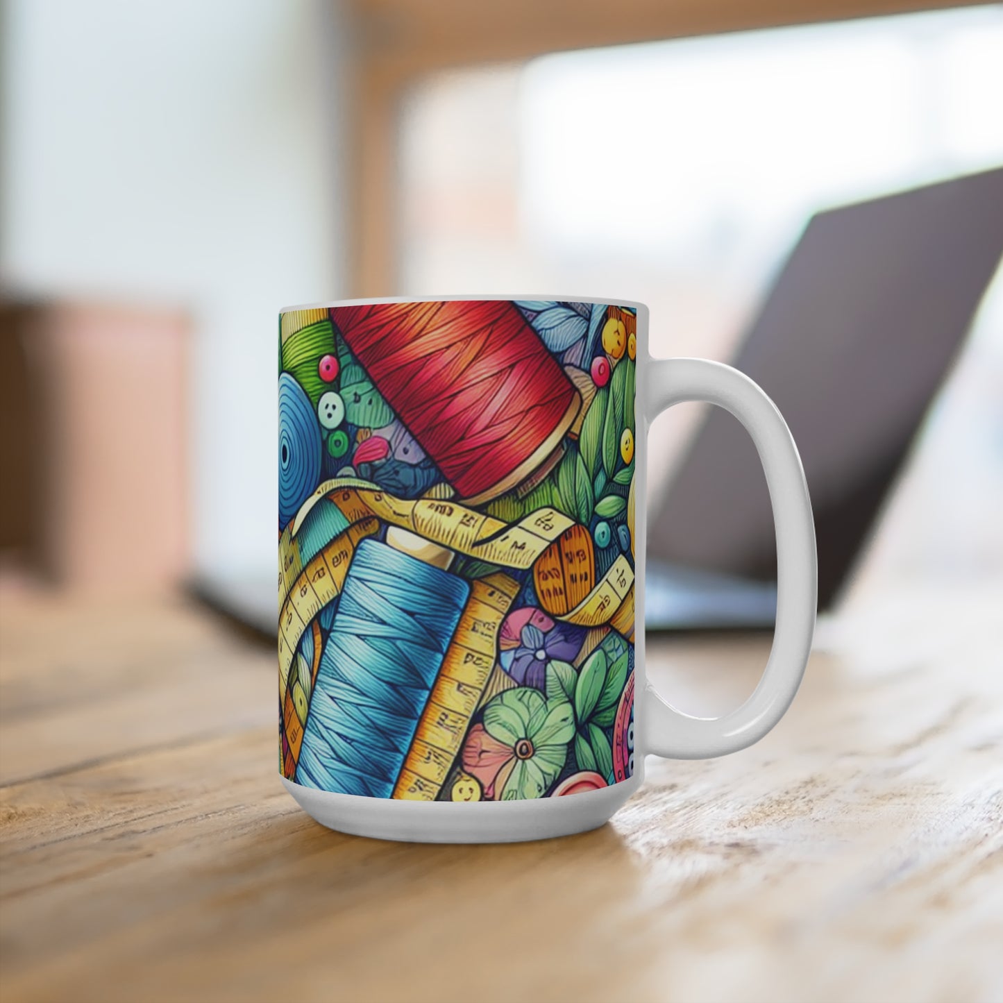 Sewing Theme Mug 15oz