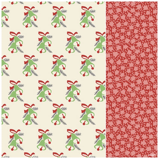 10-Minute Table Runner Kit - Christmas Bells Cream Red