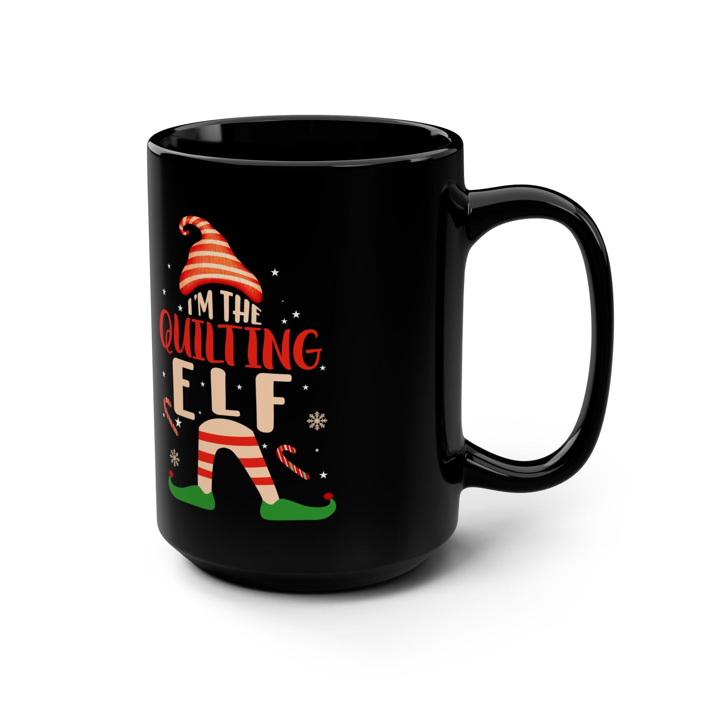 Mug - I'm the Quilting Elf 15oz Black Mug