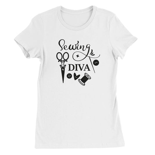 Sewing Diva - Premium Women's Crewneck T-shirt