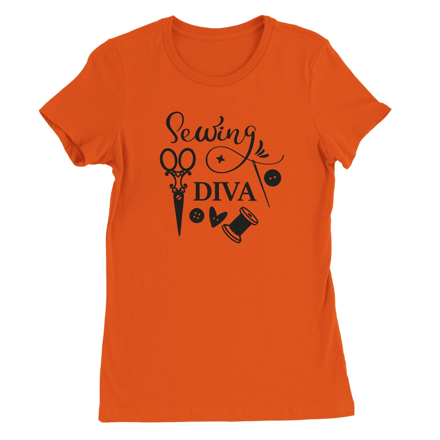 Sewing Diva - Premium Women's Crewneck T-shirt