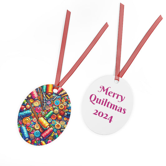 Metal Ornaments - Merry Quiltmas Gift for Quilt Makers