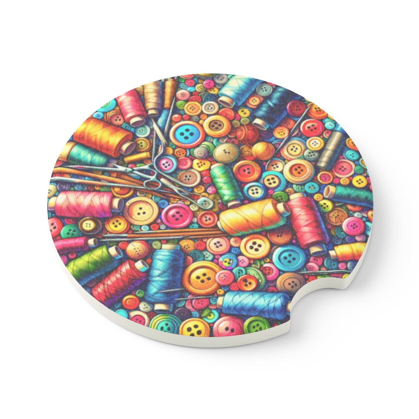 Car Coaster for Quilters - Colorful Threads