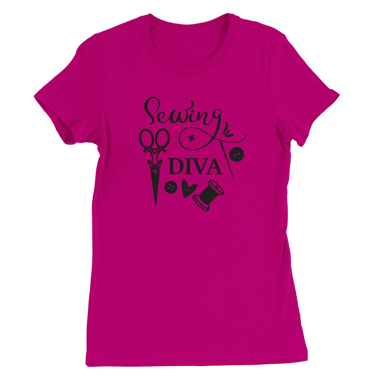 Sewing Diva - Premium Women's Crewneck T-shirt