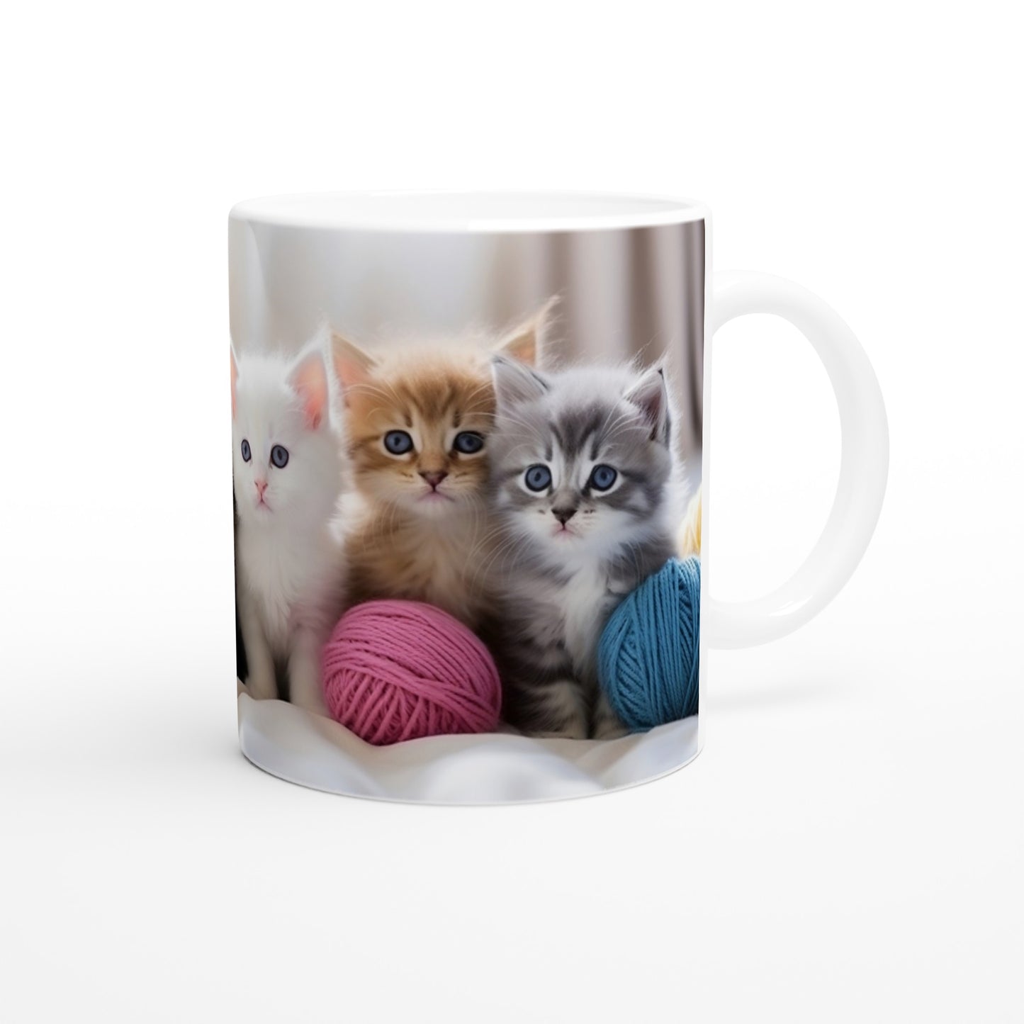 Yarns & Kittens - White 11oz Ceramic Mug