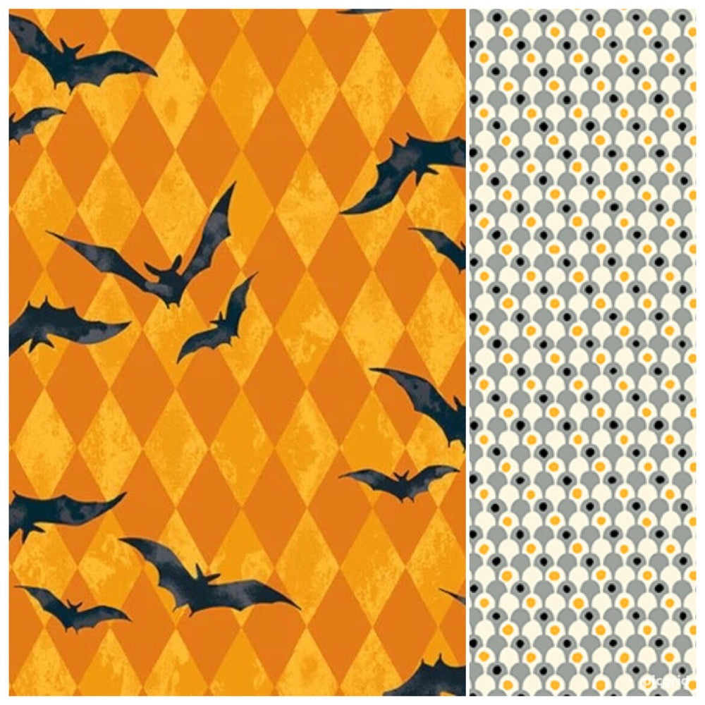 10-Minute Table Runner Kit - Halloween Bats Orange