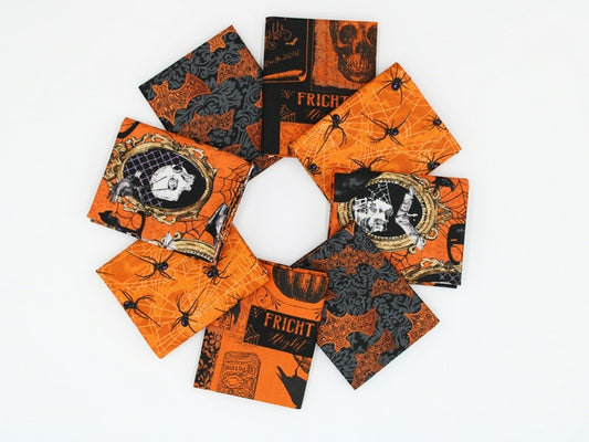 Halloween Mystery Manor Fat Quarter Bundle - Set of 8