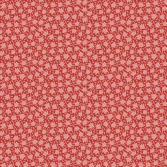 Yardage - Retro Ho Ho - Andover Fabrics - Tree Sprinkles Red