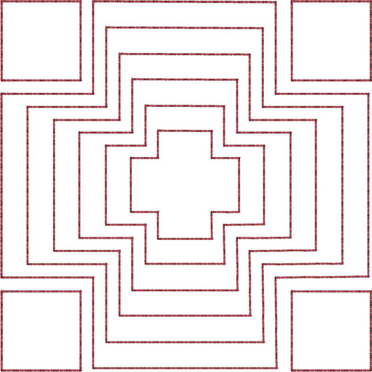 Cross Maze - Machine Embroidery Quilting Design - 4x4 Hoop - Beachside Knits N Quilts