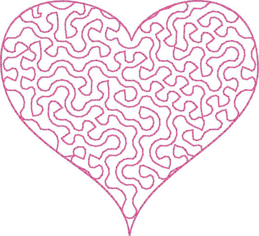 Heart Stipple - Machine Embroidery Design - 4x4 Hoop - Beachside Knits N Quilts