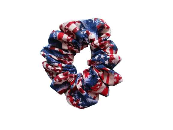 Jumbo Hair Scrunchies - Patriotic - Beachside Knits N Quilts