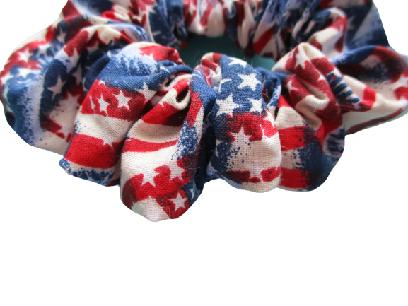 Jumbo Hair Scrunchies - Patriotic - Beachside Knits N Quilts