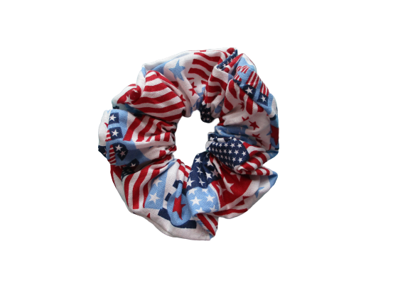 Jumbo Hair Scrunchies - Patriotic - Beachside Knits N Quilts