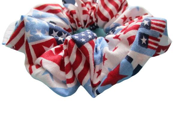 Jumbo Hair Scrunchies - Patriotic - Beachside Knits N Quilts