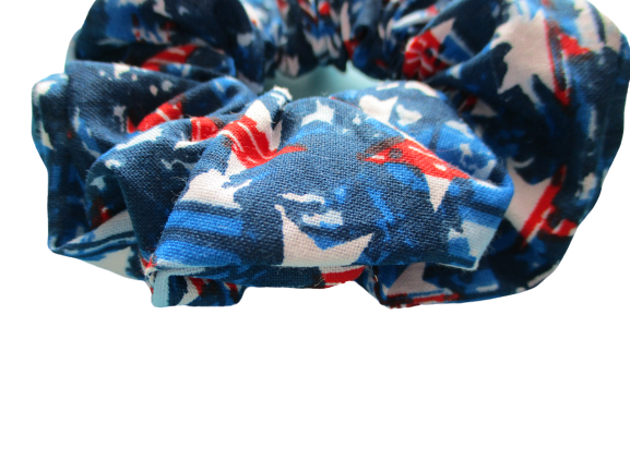 Jumbo Hair Scrunchies - Patriotic - Beachside Knits N Quilts