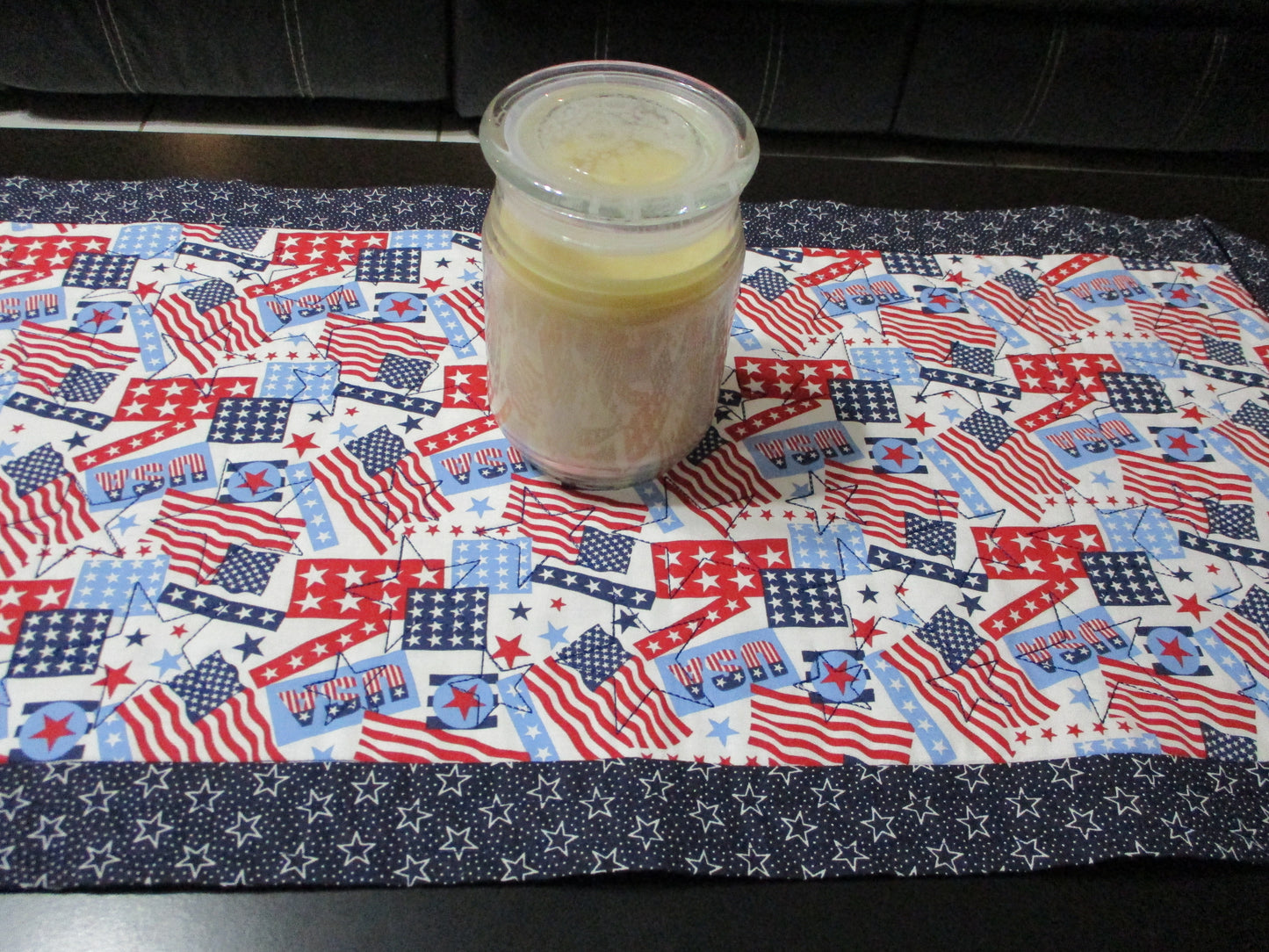 Quilted Table Runner or Dresser Scarf - Patriotic - Beachside Knits N Quilts