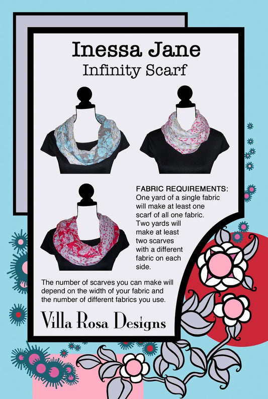 Inessa Jane Infinity Scarf Pattern Card - Beachside Quilts