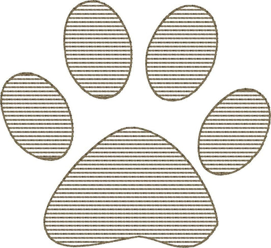 Paw Print - Machine Embroidery Design - 4x4 Hoop - FREE DOWNLOAD - Beachside Knits N Quilts