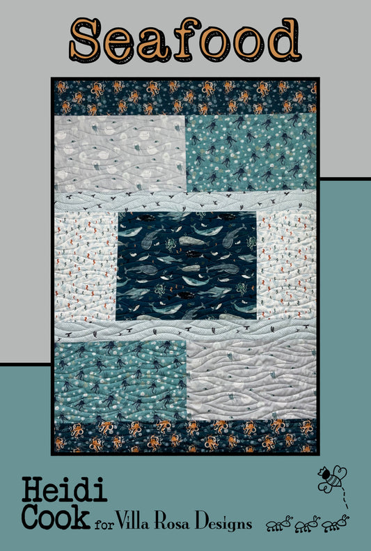 Seafood Fat Quarter Quilt Pattern Card - Beachside Quilt Shop