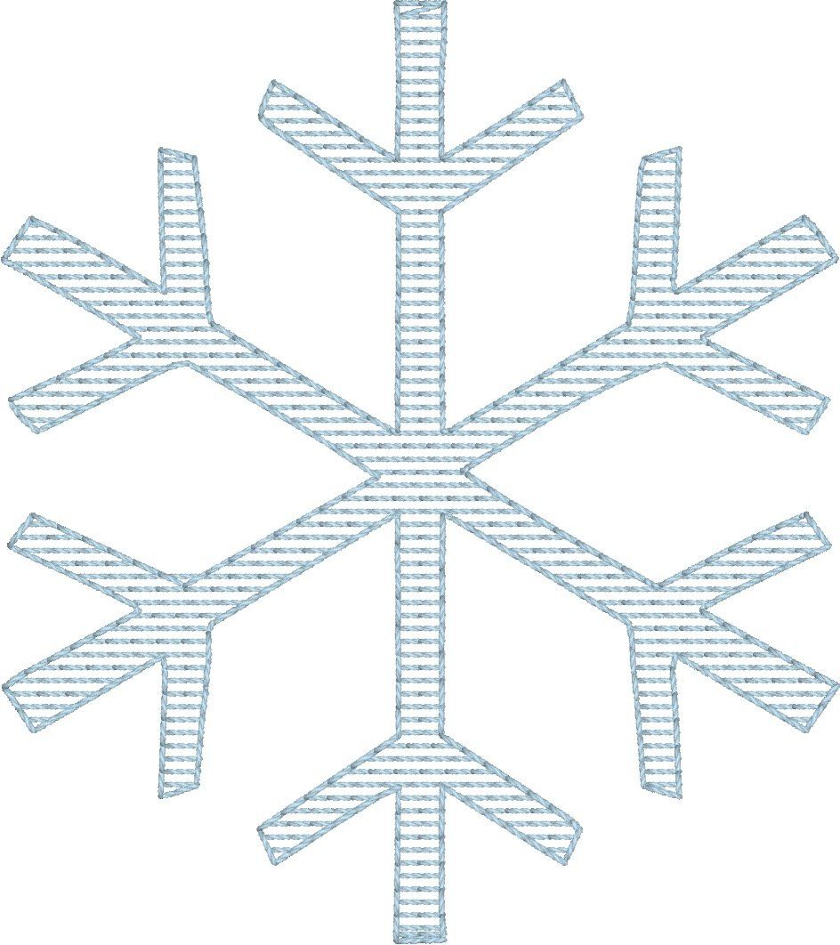 Snowflake Stripes Set of 3 - Machine Embroidery Quilting Design - 4x4 Hoop - Beachside Knits N Quilts