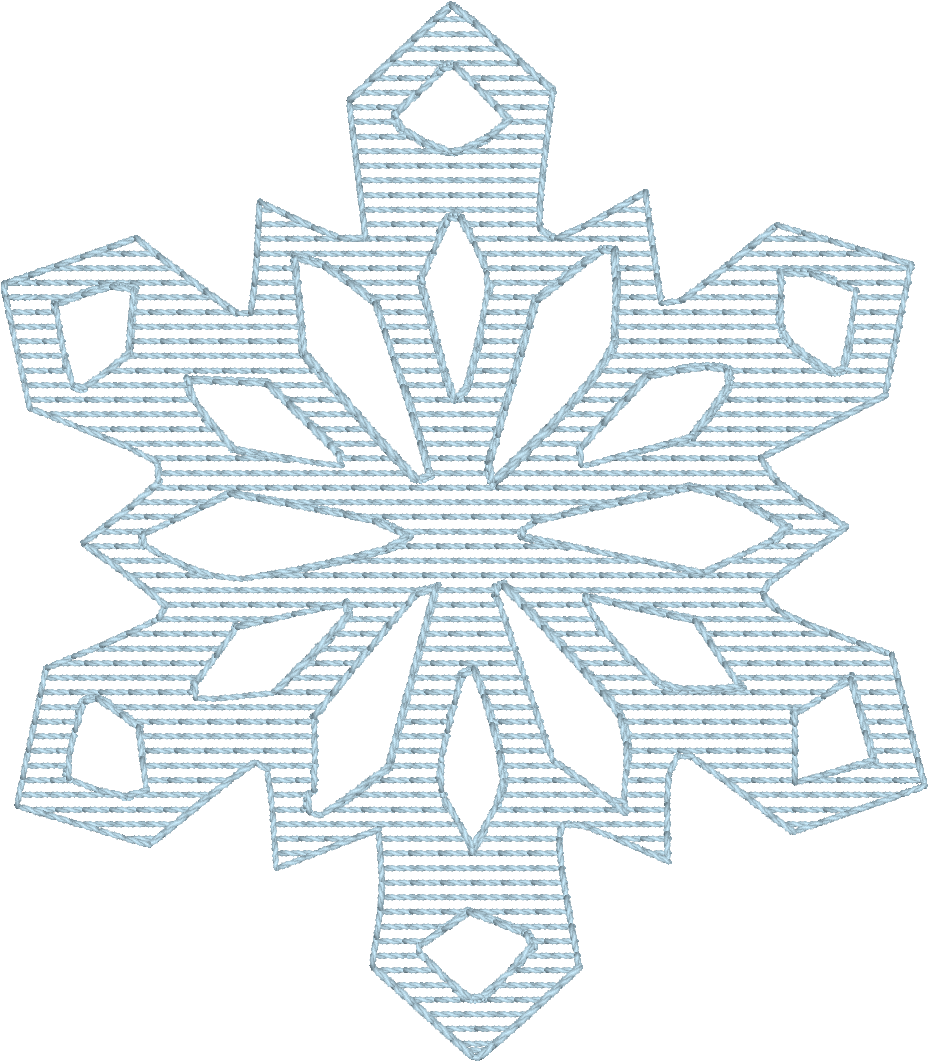 Snowflake Stripes Set of 3 - Machine Embroidery Quilting Design - 4x4 Hoop - Beachside Knits N Quilts