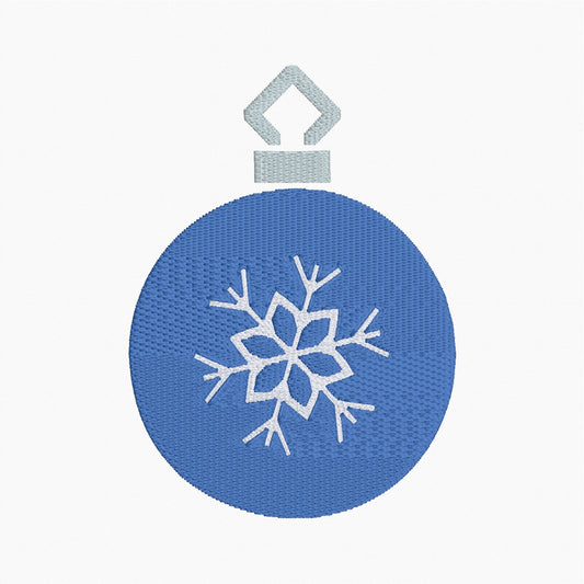 Snowflake Christmas Ornament - Machine Embroidery Design - 4x4 Hoop