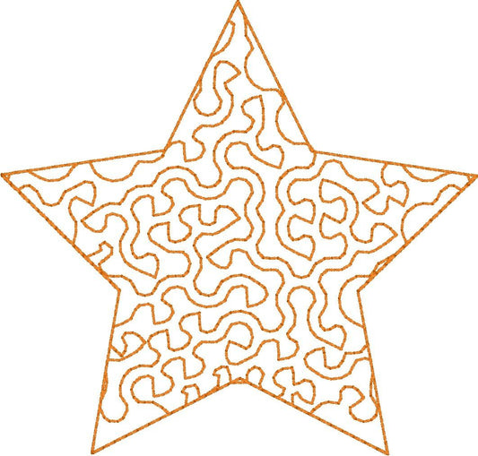 Star Stipple - Machine Embroidery Design - 4x4 Hoop - Beachside Knits N Quilts