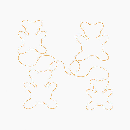 Teddy Bears - In-the-Hoop Quilting Design - 2 Sizes